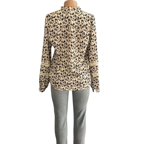 Haver + Blair London Floral Black and White Long Sleeve Top - Picture 7 of 9